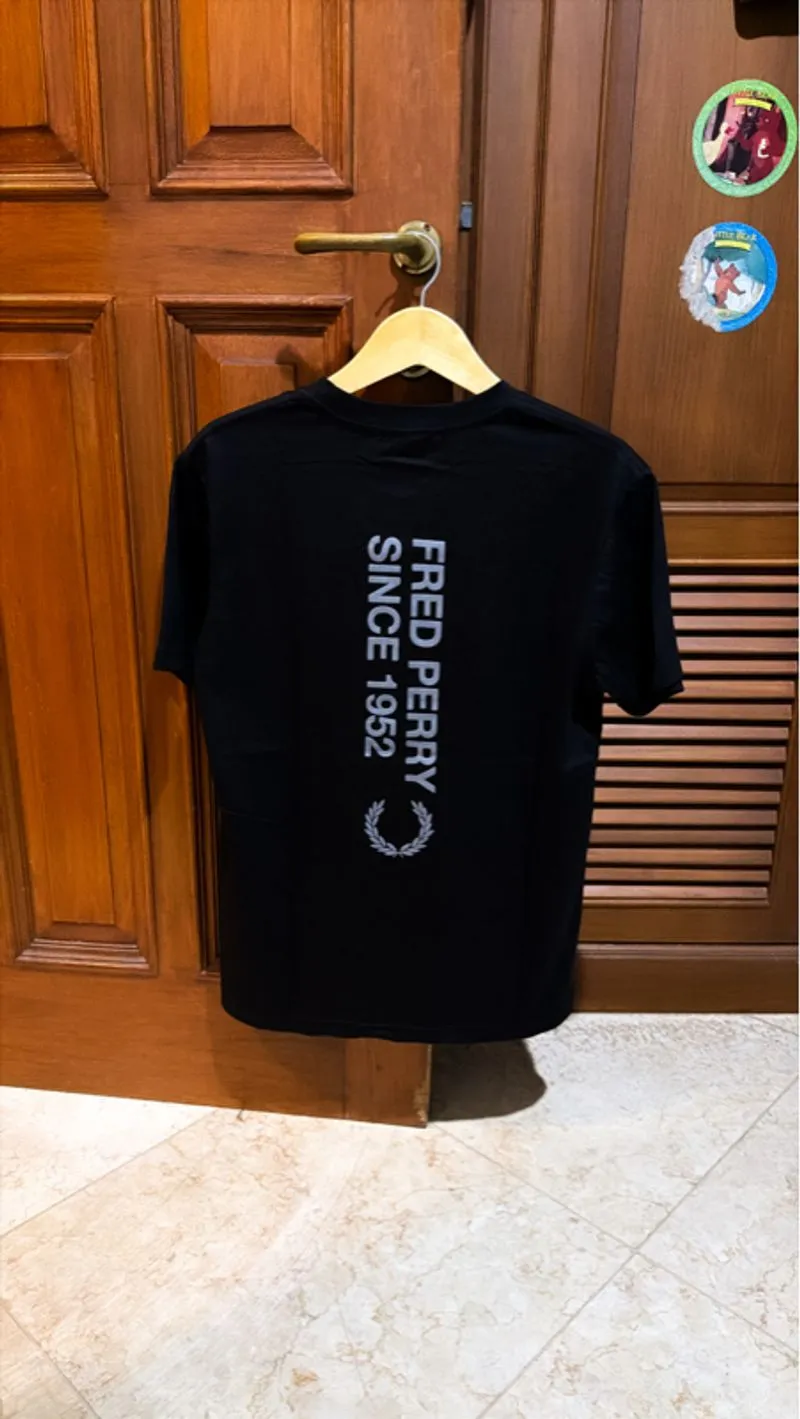 Tshirt Fred Perry Bold Branding Kaos Black photo 1