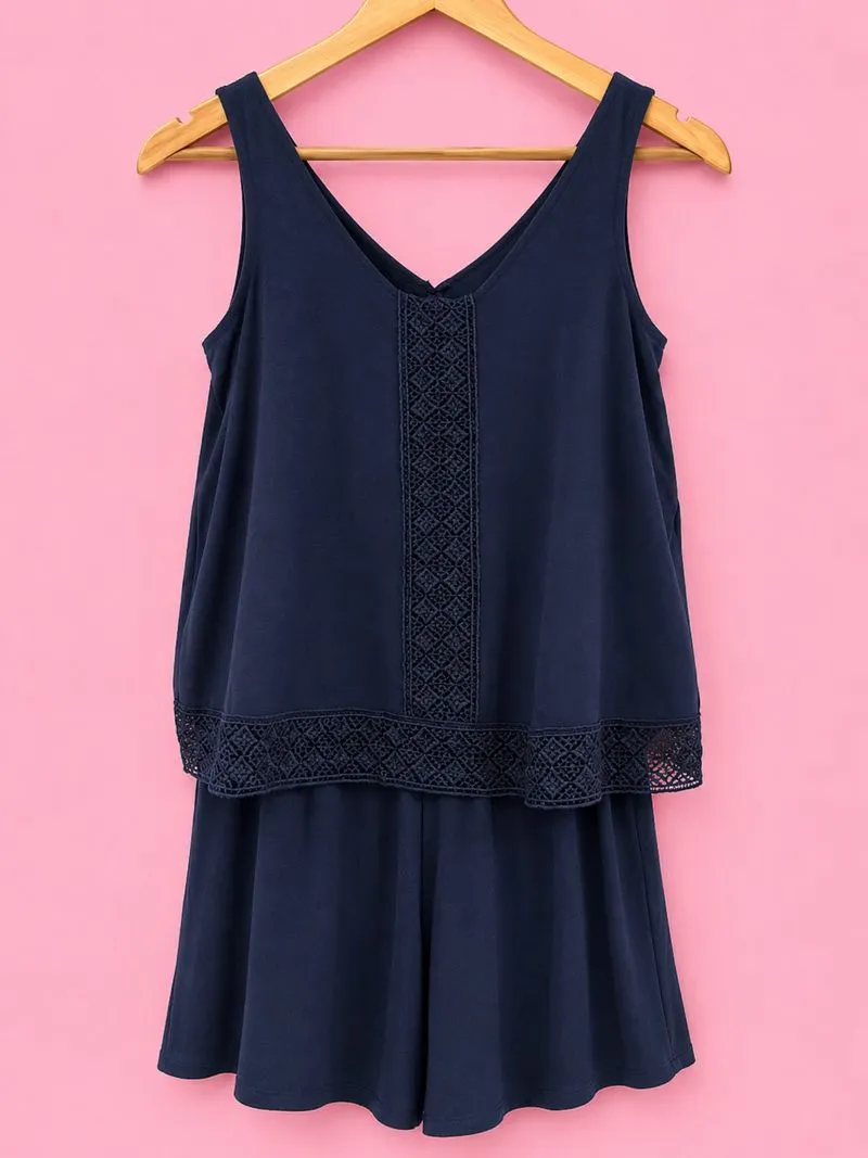 Jumpsuit GU Navy Lace Bodice photo 1