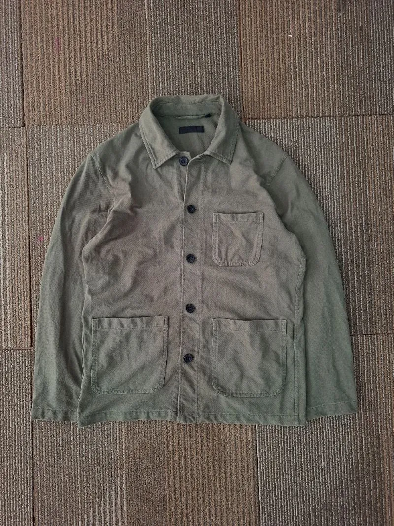 Uniqlo workshirt jacket light olive photo 1