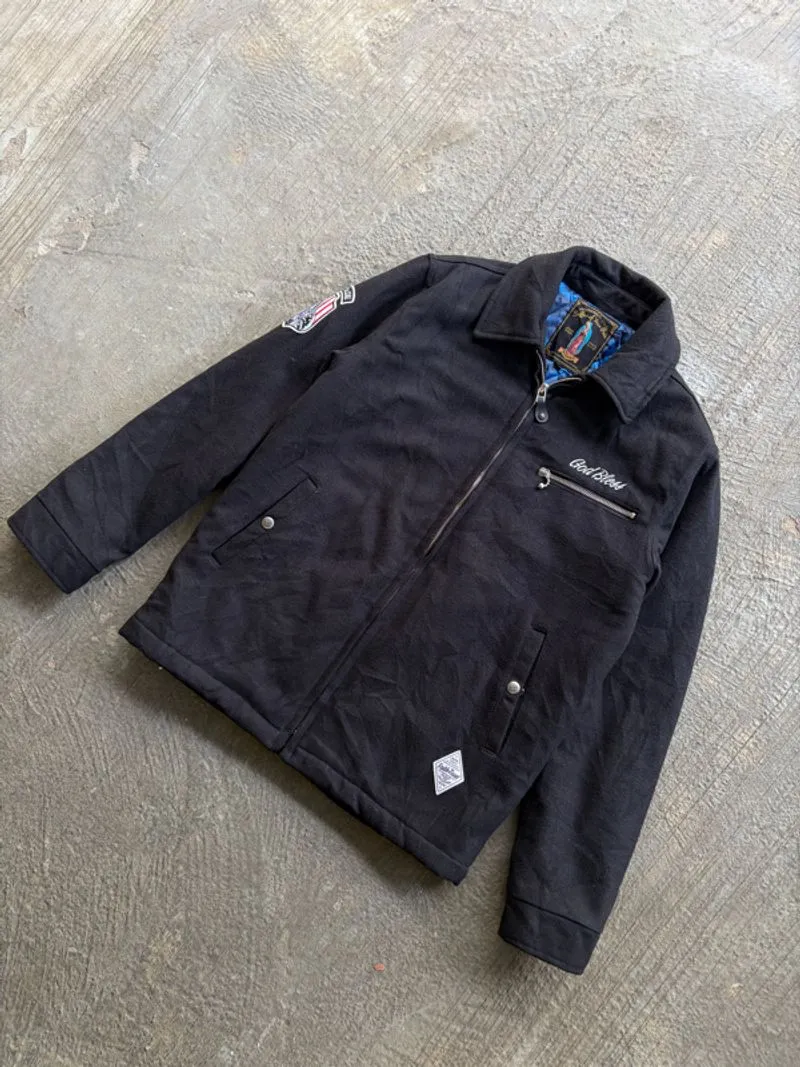 saintpain wool work jacket god bless photo 1