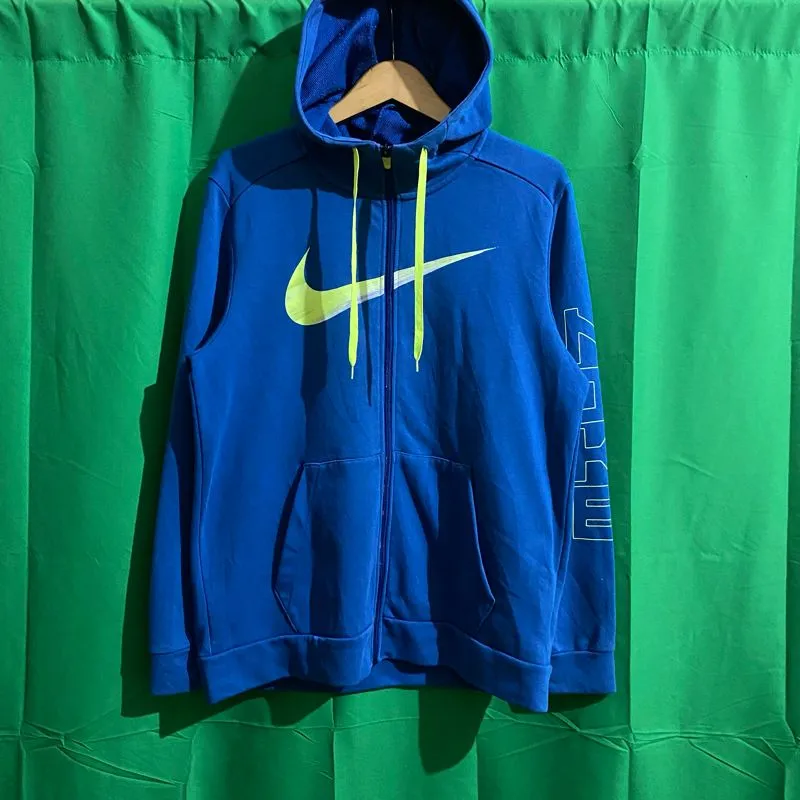 Ziphoodie Nike - Size M - Jaket Zipper hoodie biru photo 1