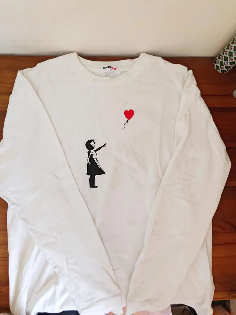Tshirt Long Sleeve Banksy's "Girl with Balloon" - Brandalise photo 1