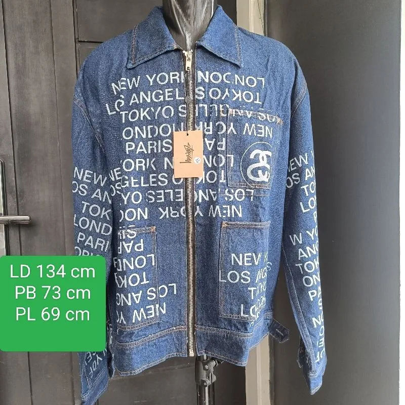 Jaket denim jacket Stussy city link size XL photo 1