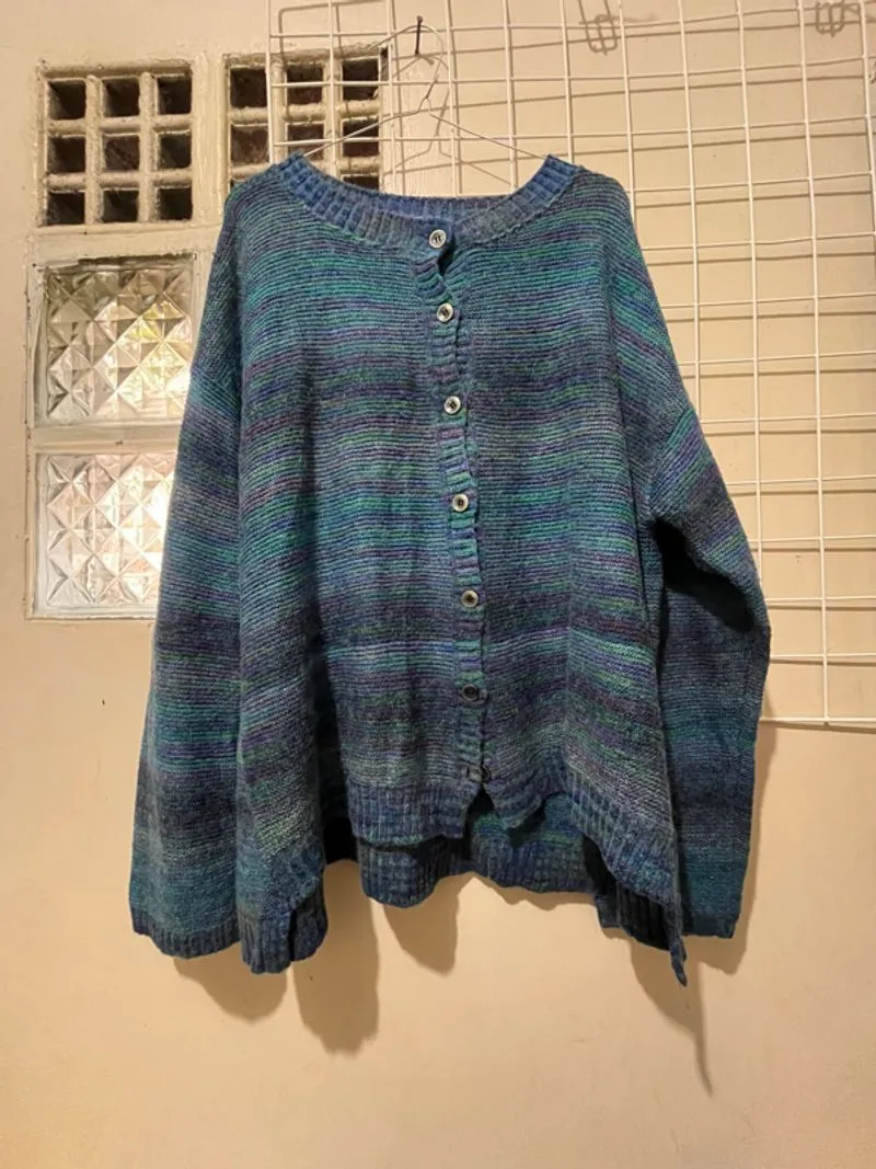 Knit cardigan indigo photo 1