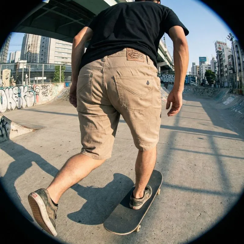Volcom Jeans Dissolver Relaxed Straight Fit Chinos Shorts photo 1