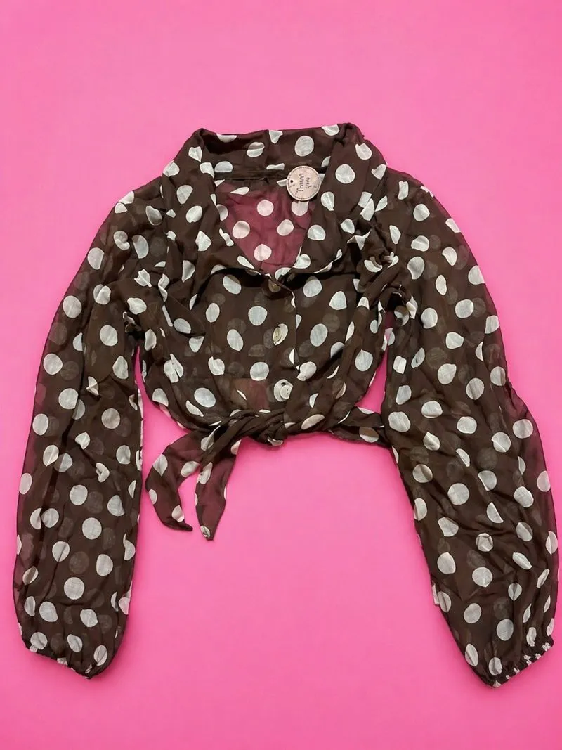 Crop Top Mocha Polka photo 1
