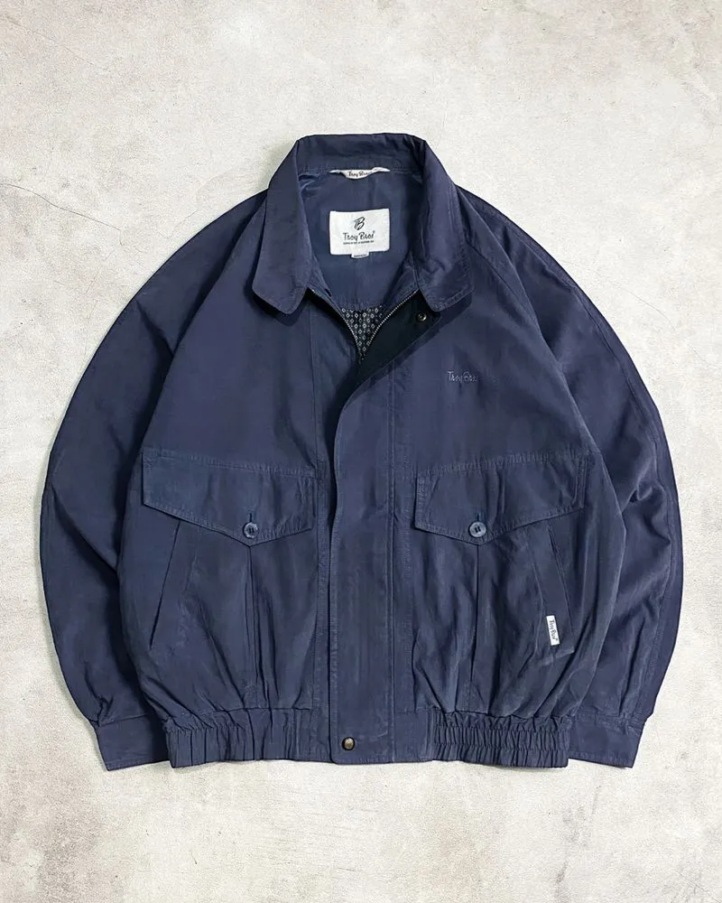 Troy Bros Suede Bomber Flight Harrington Work Jacket Vintage photo 1