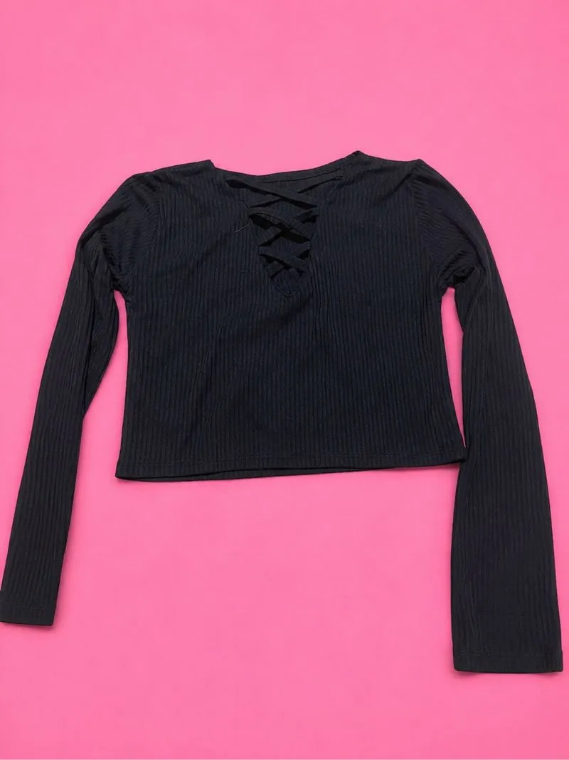 Atasan Crop Top Cross Front photo 1