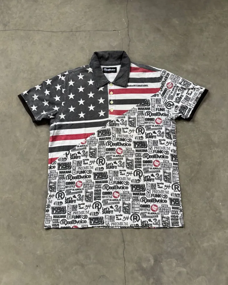 Vintage Fullprint Polo Shirt Japan Style photo 1
