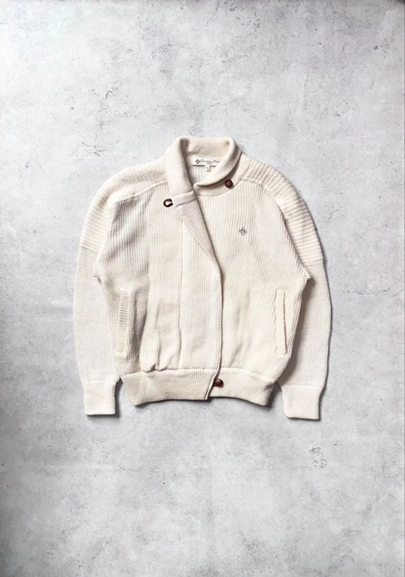 VTG CHRISTIAN DIOR SPORTS KNIT SWEATER JCKT photo 1