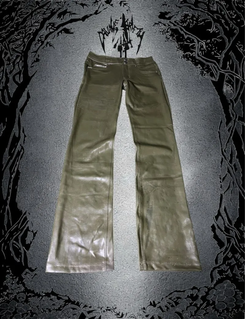 ✮ Green Olive Leather Botcut Freddy Made in italy ✮ photo 1