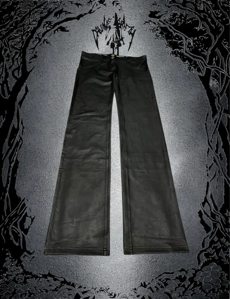 ✮ Black Leather Loose Fit Strech Freddy Made in italy ✮ photo 1