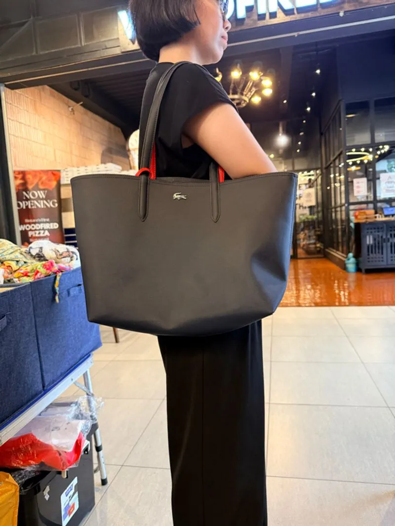 lacoste anna reversible totebag | blue x red  photo 1