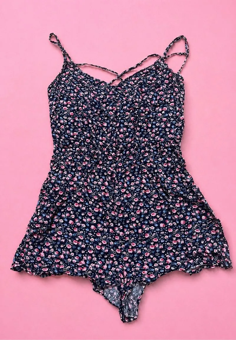 H&M Divided Strappy Floral Romper photo 1