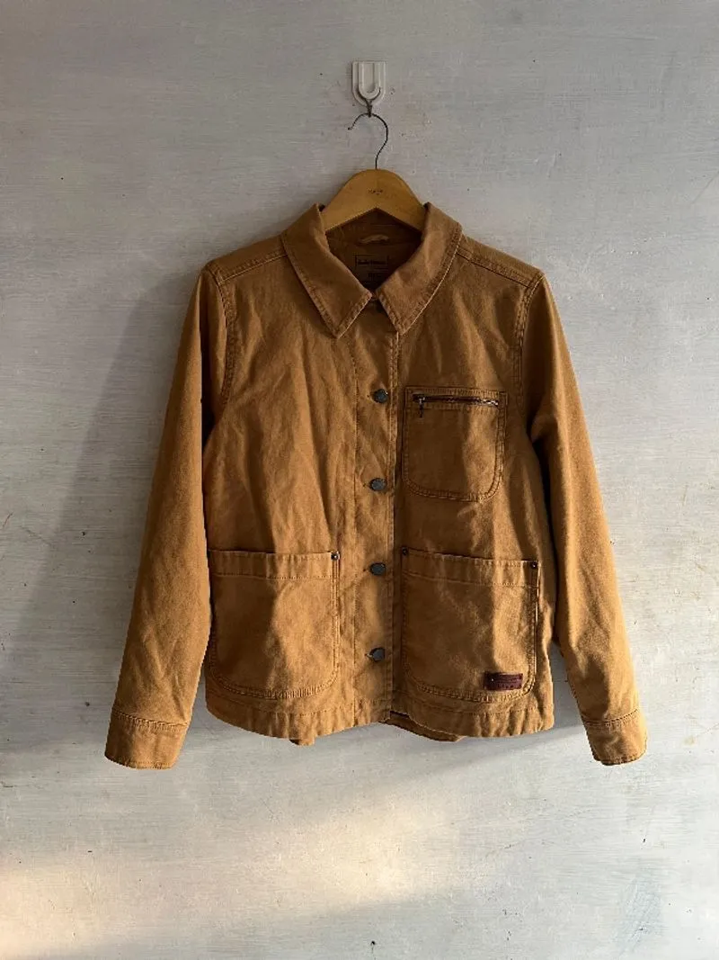 LL Bean lined flannel chore canvas jacket photo 1