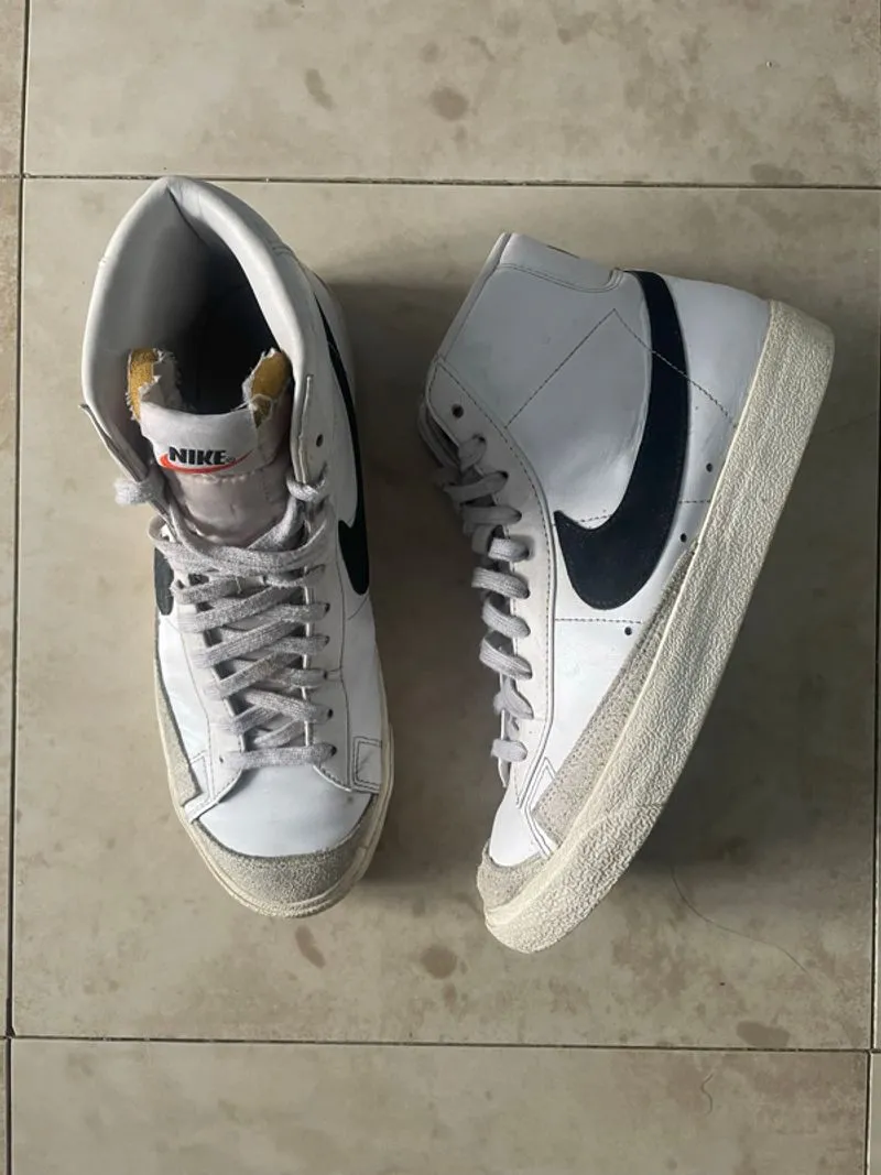 Nike Blazer Mid '77 Vintage White Black - Original  photo 1