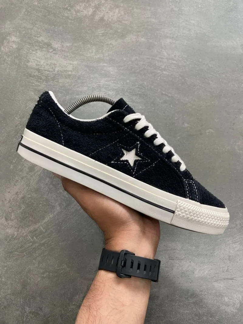 Converse One Star 74S Suede Low Black White 2021 photo 1