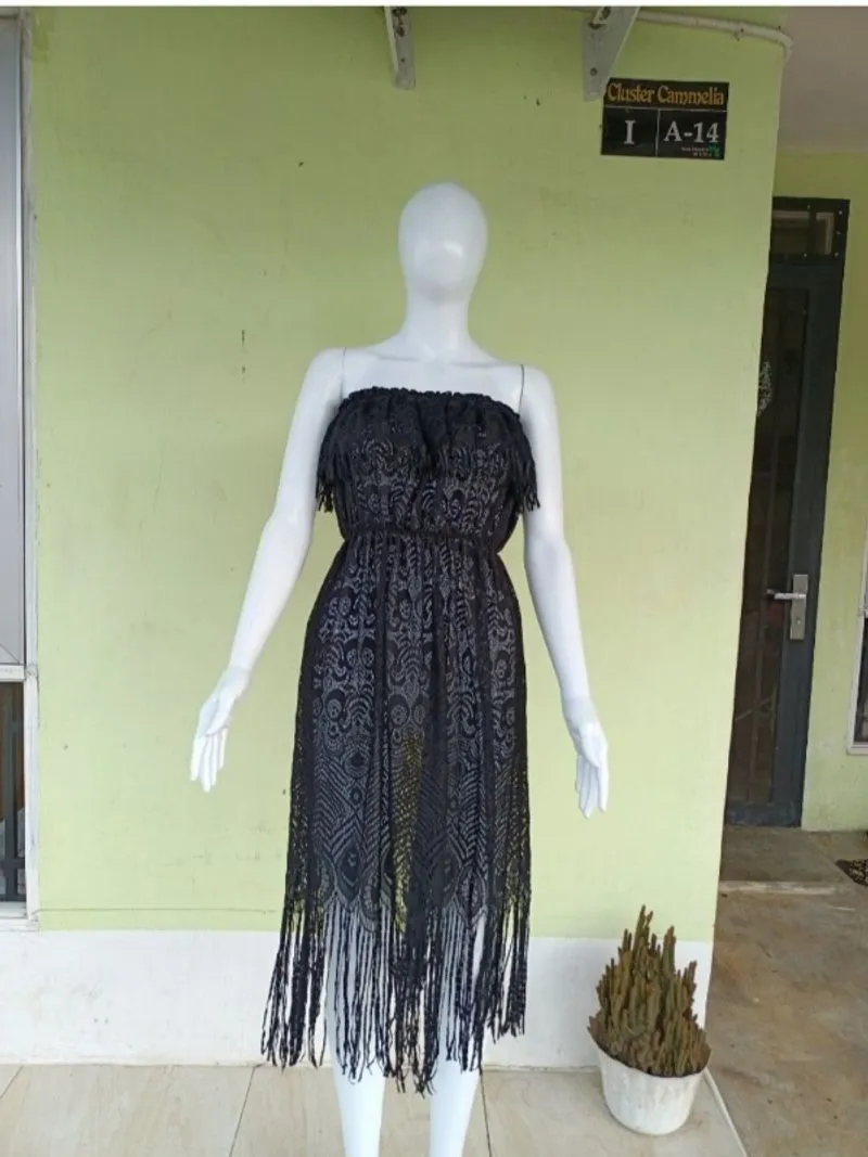 DRESS HITAM TRANSPARAN photo 1