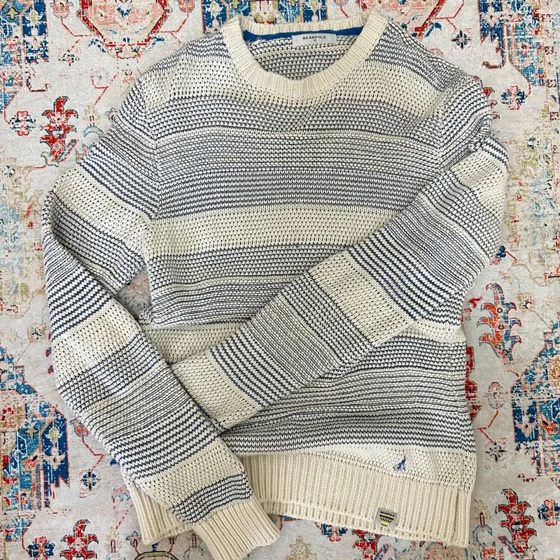 Beanpole Minimalist Sweater Wanita white blue photo 1