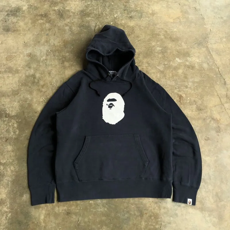 OG Bape A Bathing Ape College Big Logo Hoodie Black photo 1