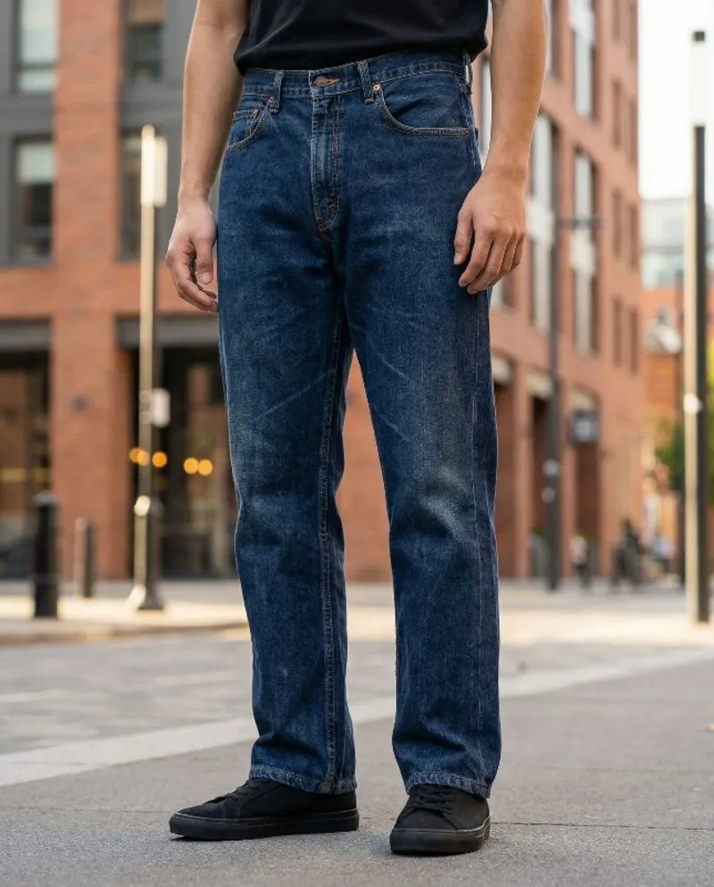 Levi's 620 Men Washed Dark Blue Jeans Long Pants Korea Made photo 1