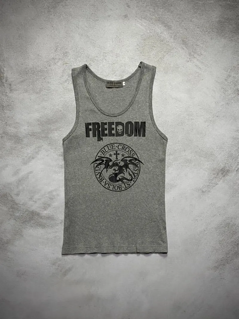 ݁ᛪ༙ Blue cross tank top ᛪ༙ photo 1