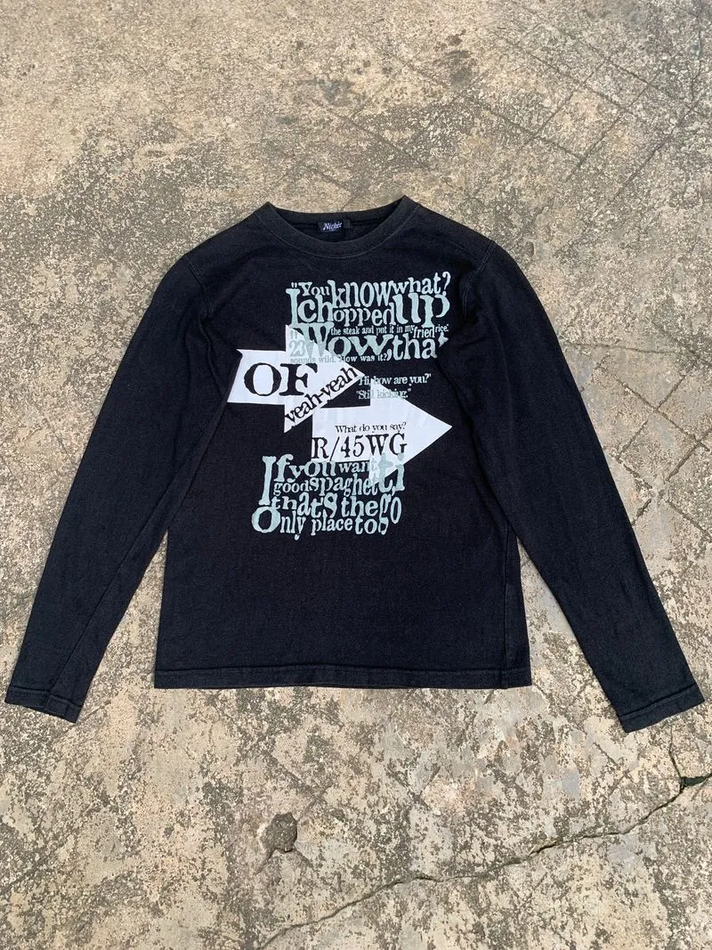 Japanese brand Y2K Grunge T-shirt Wanita black photo 1