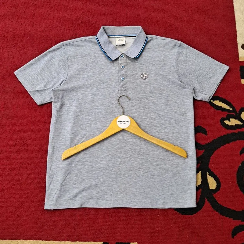 Lonsdale Minimalist Polo shirt Pria gray photo 1