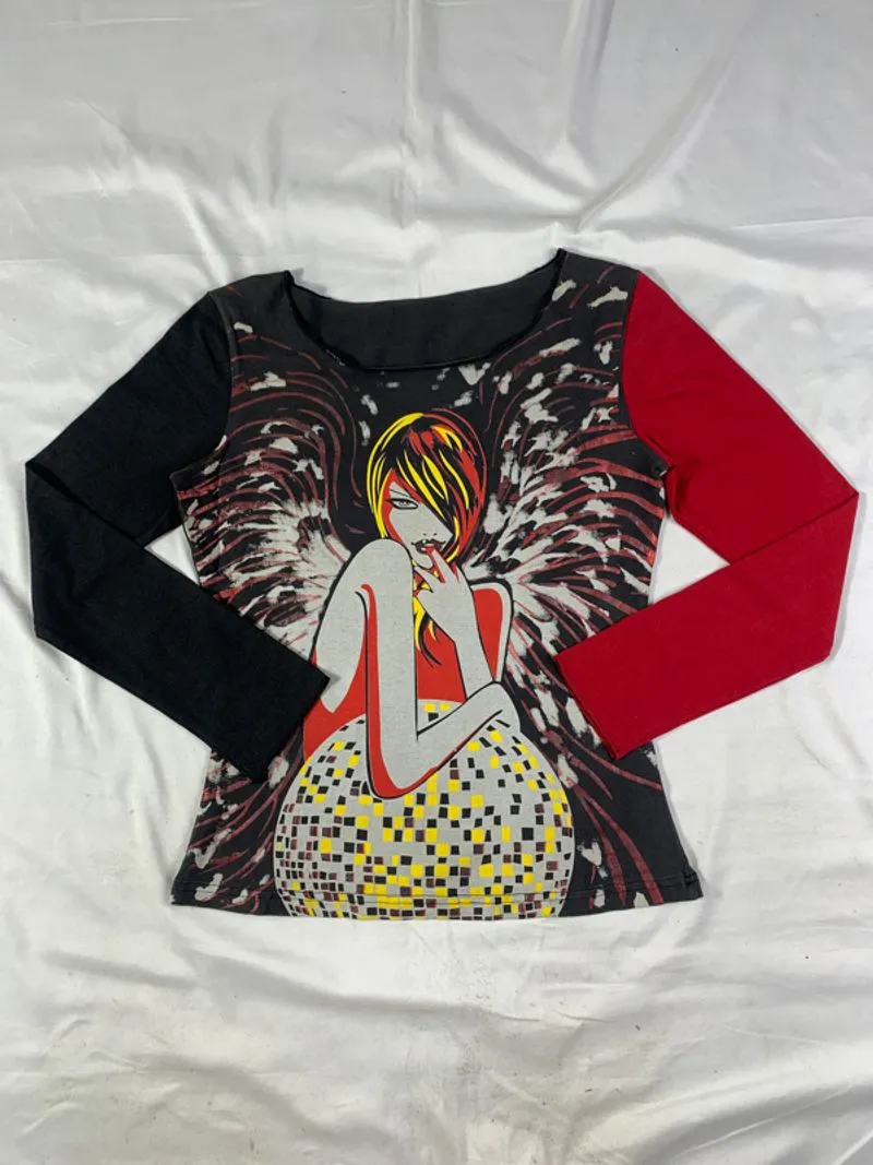 2000s Disco Girl Graphic Top (M) photo 1