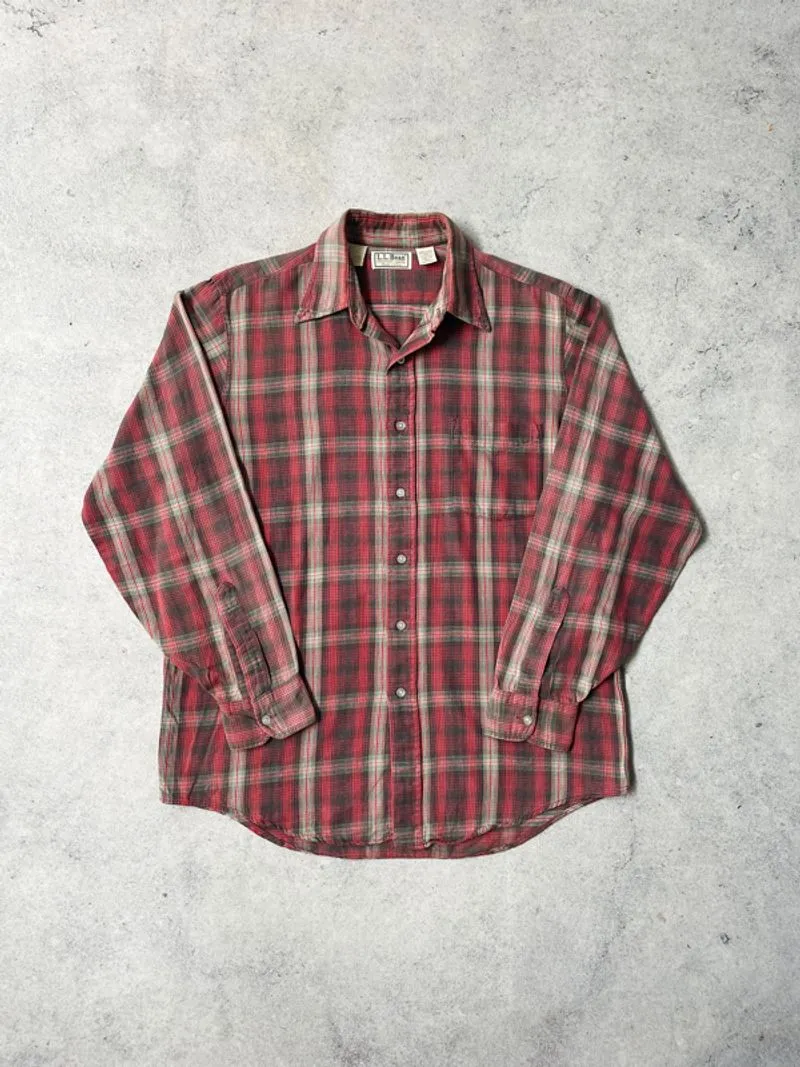 Vintage 90s LL Bean multiplaid longshirt Made in USA 🇺🇸  photo 1