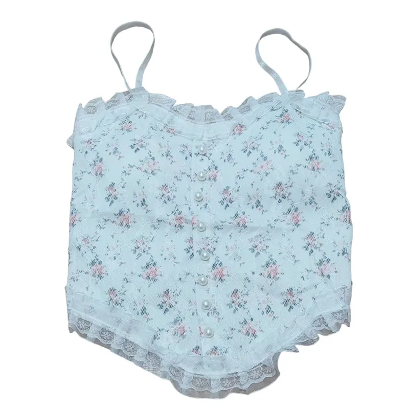 Fairy Coquette Corset Wanita white pink photo 1