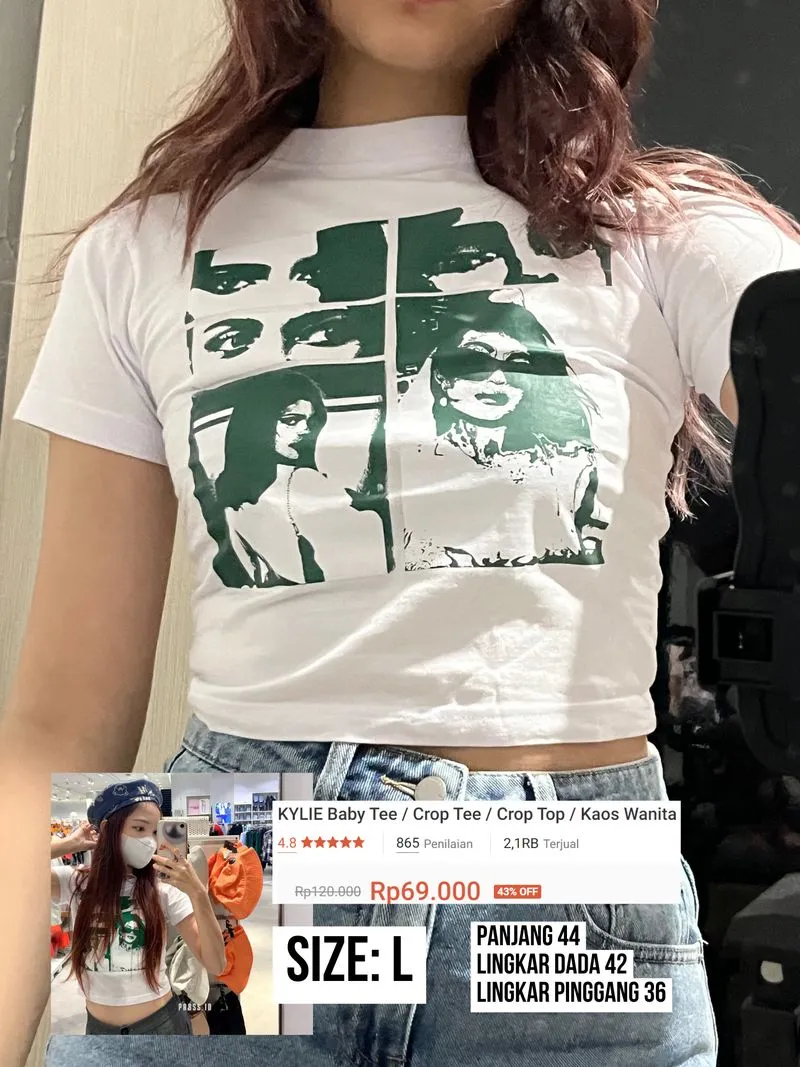 Crop top Wanita white photo 1