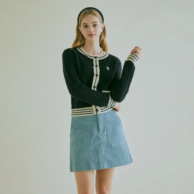 WHOAU steve buckle cardigan black photo 1