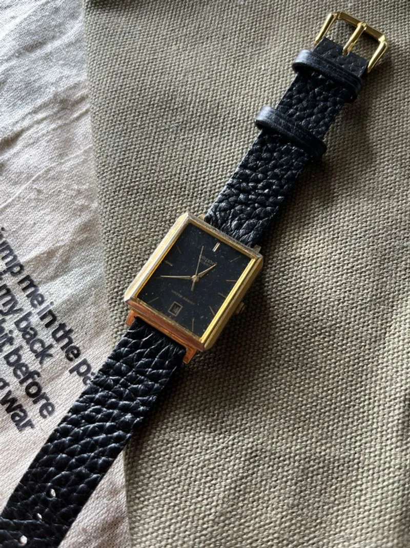 80's ORIENT Tank Gold Cal.C7710 tank not seiko tank braun photo 1