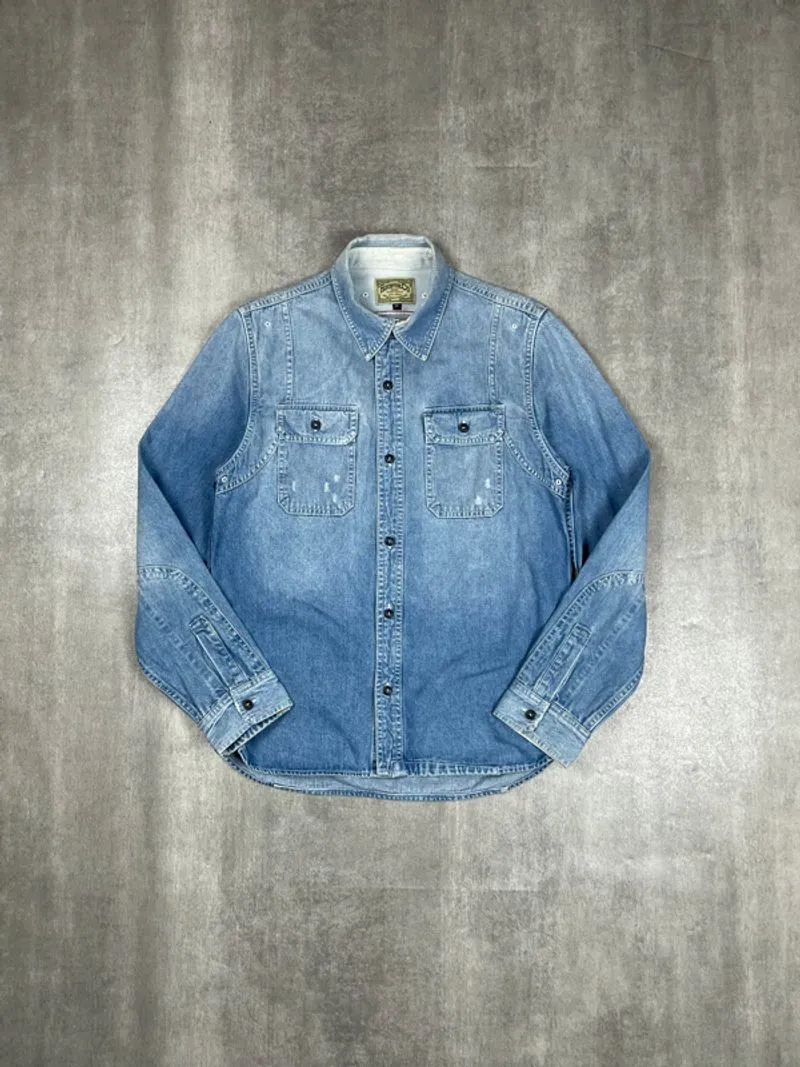 HOUSTON. Co DENIM WORKSHIRT MEDIUM LIGHTWEIGHT   photo 1