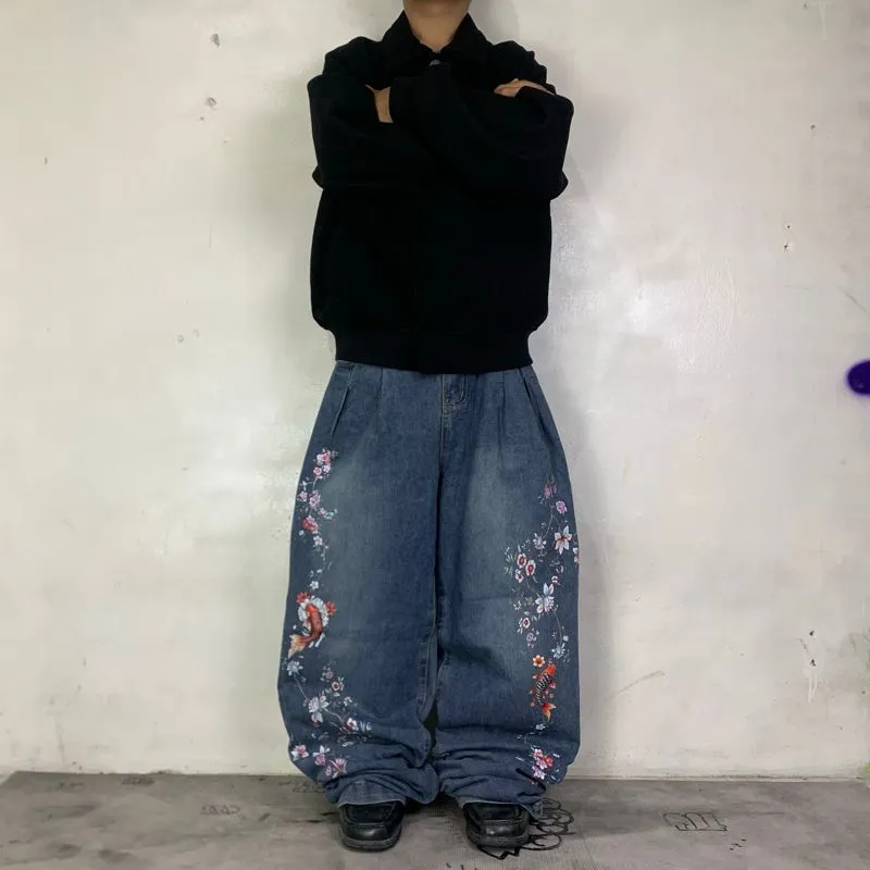 y2k baggy jeans flowers mtf photo 1