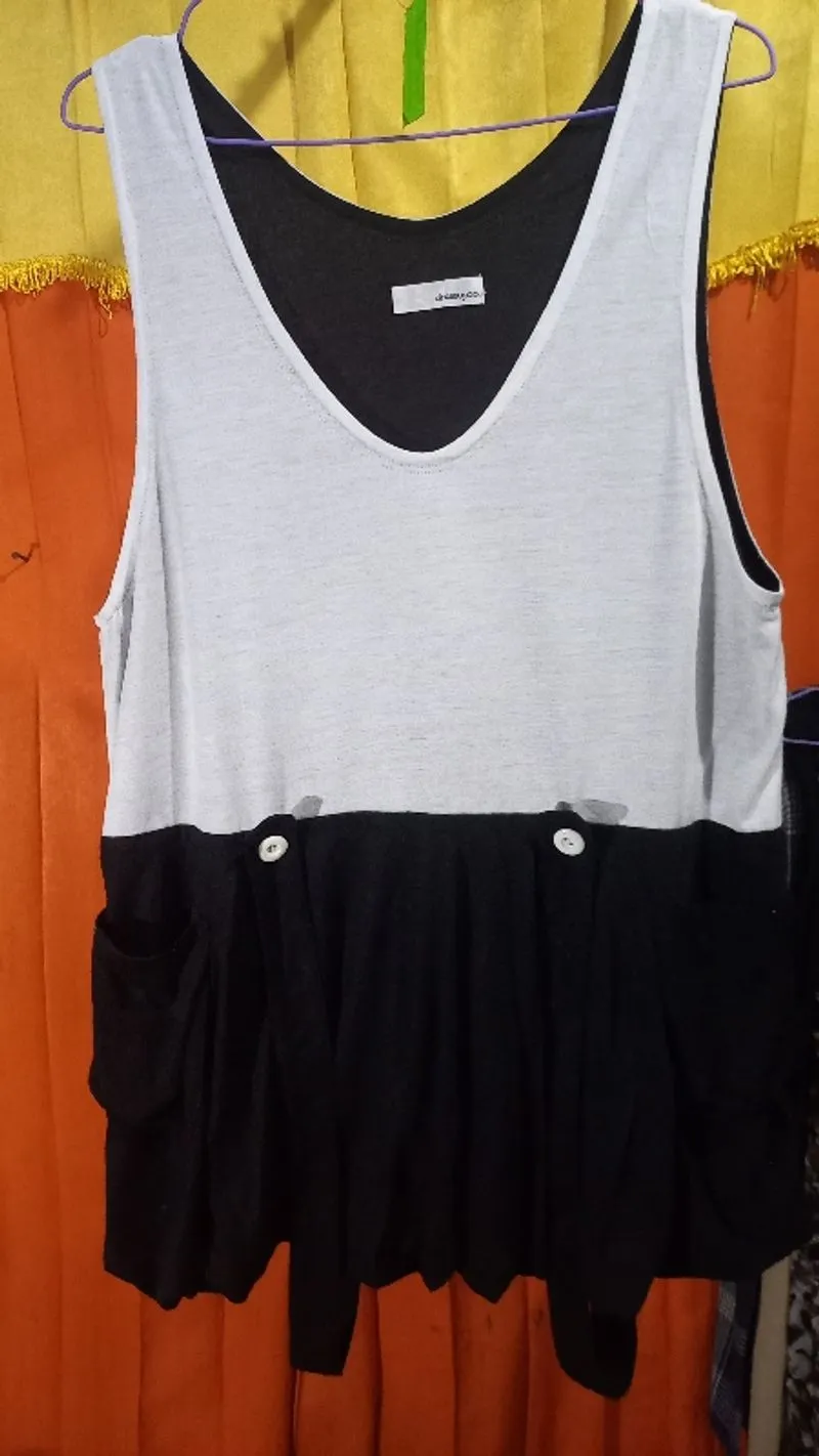 Dress kutung bahan kaos 2 warna photo 1