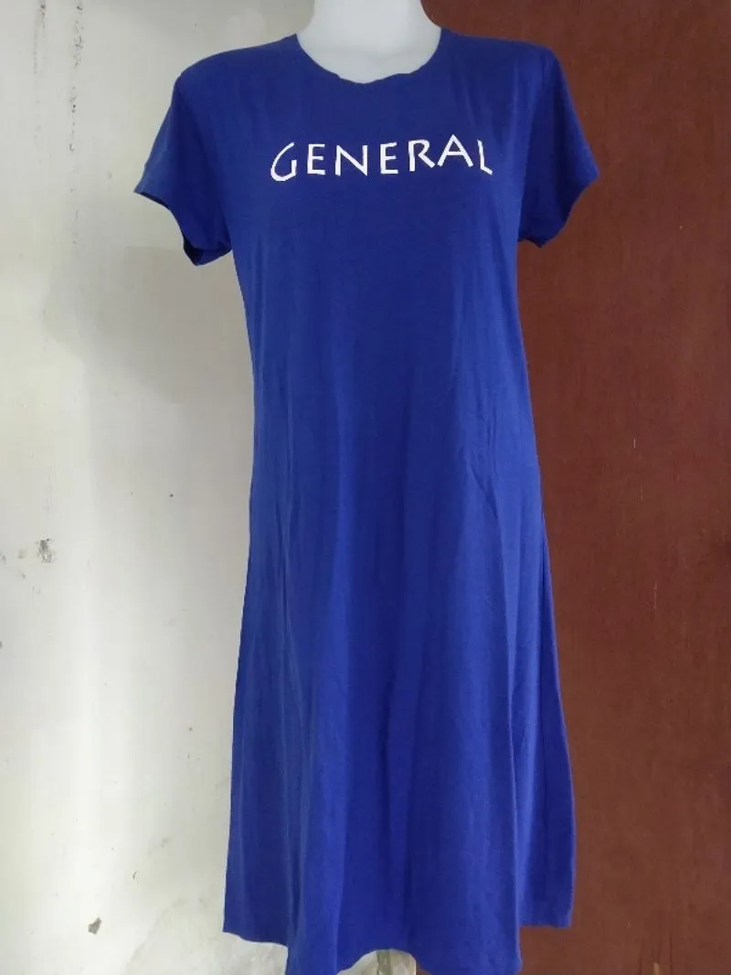 Dress biru|Croptop putih|midi dress biru|Baju lengan panjang photo 1