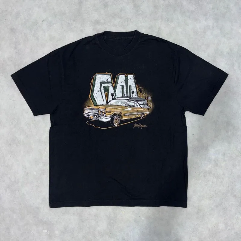 Golden Marijuana Black Oversize Tee photo 1