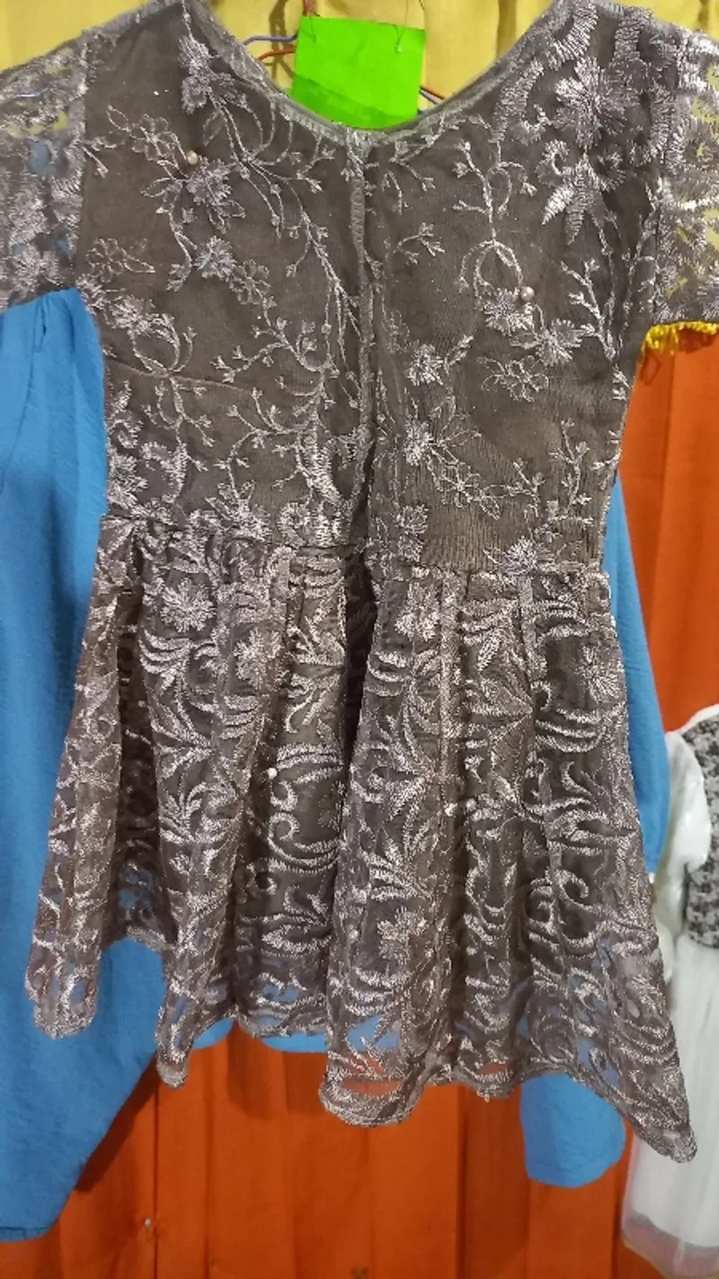 Dress anak brokat cokelat photo 1