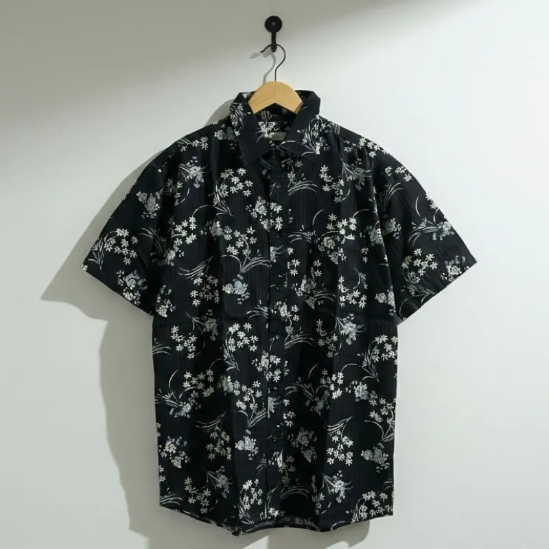 Kemeja Casual Vintage Thruxton Japan Pattern Floral Pocket photo 1