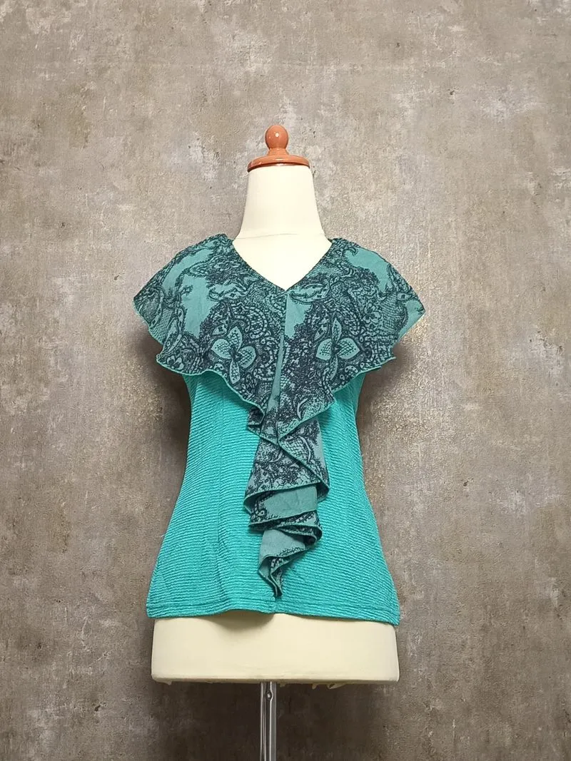 Sole Mio Green Top- Revibe photo 1