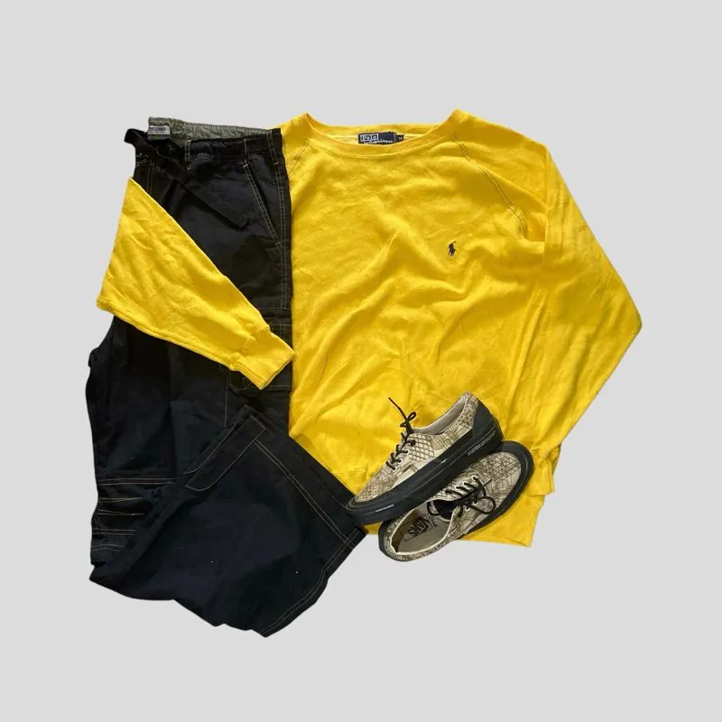 Vintage polo ralph lauren knitted sweater yellow photo 1