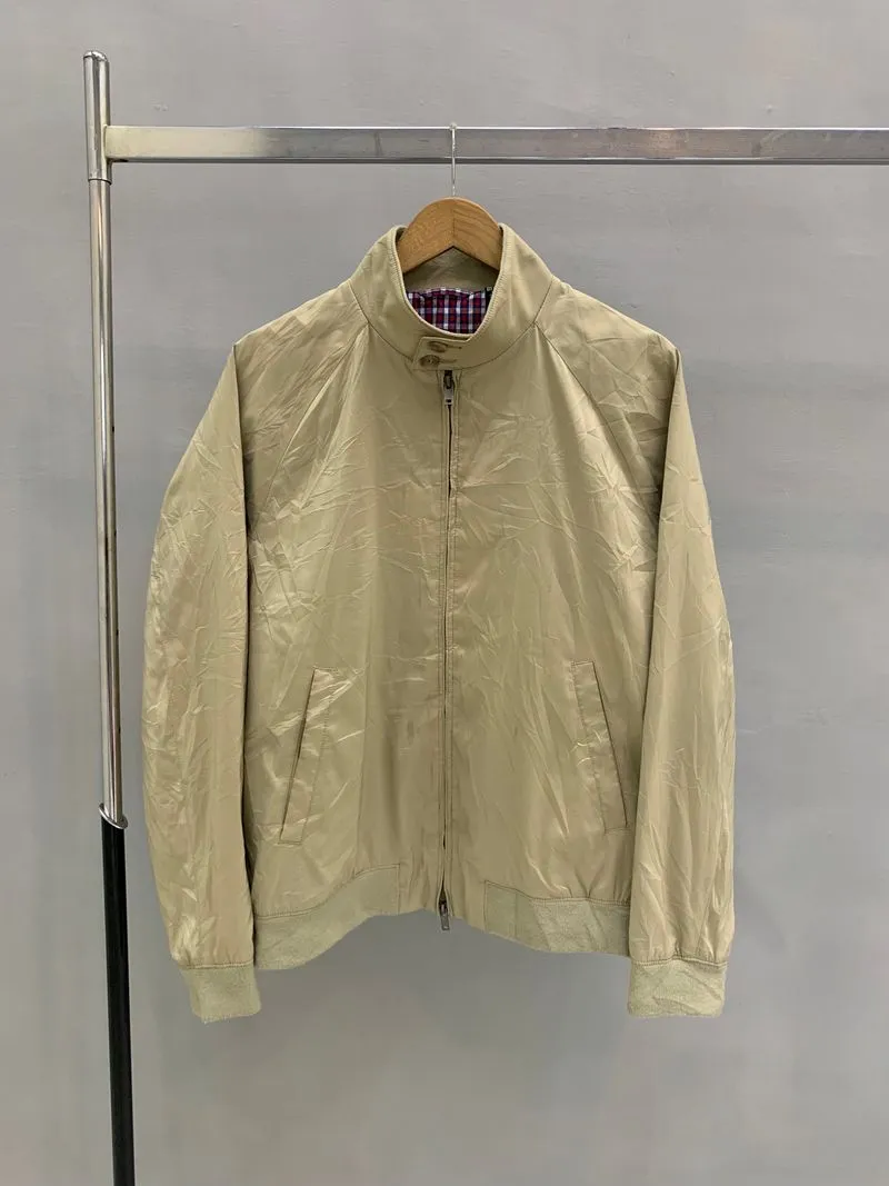 Uniqlo Streetwear Casual Bomber jacket Pria tan navy cream photo 1