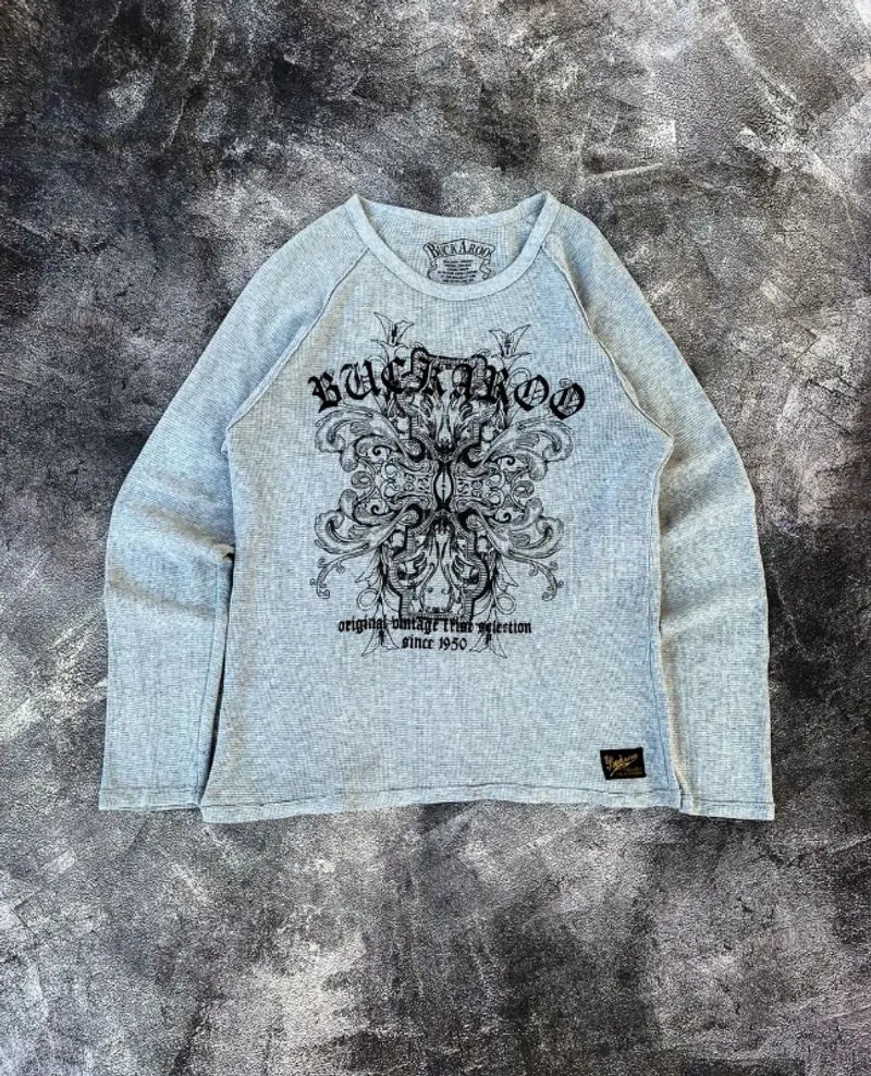 LONGSLEEVE BUCKAROO Vtg 00,s Tribal Tattoo  photo 1