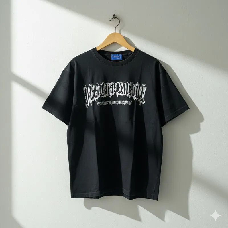 Korean Streetwear Boxy Oversized Printed Motifs Tee  photo 1