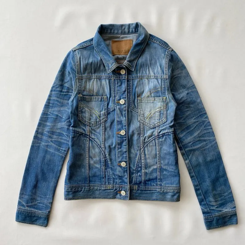 jacket denim washed retro vintage photo 1