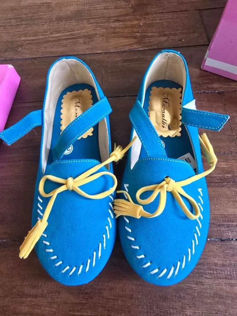 sepatu anak biru no 29 baru photo 1