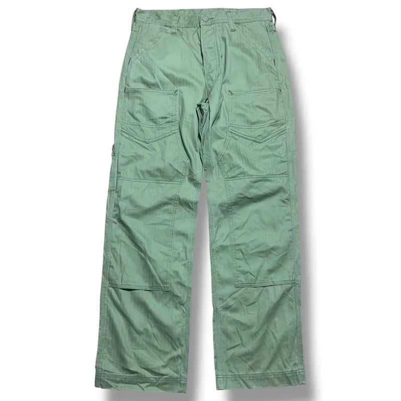 Red Tornado Double Knee Carpenter Herringbone Green Army Pan photo 1