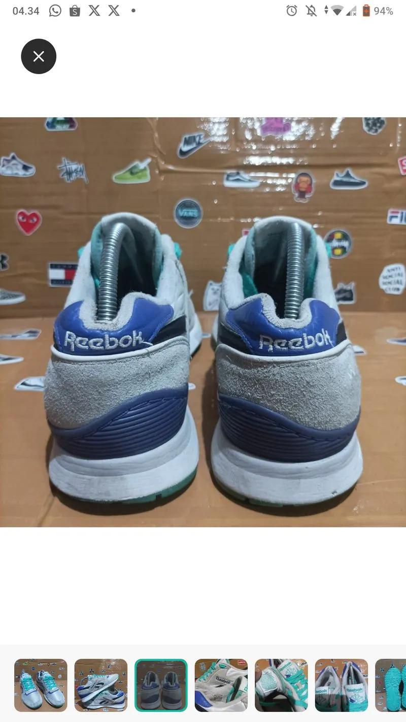 Reebok Skater Casual Sneakers Pria gray blue